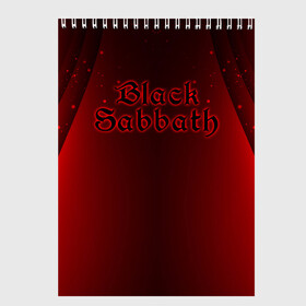 Скетчбук с принтом Black Sabbath в Тюмени, 100% бумага
 | 48 листов, плотность листов — 100 г/м2, плотность картонной обложки — 250 г/м2. Листы скреплены сверху удобной пружинной спиралью | бирмингем | британская | группа | иэн гиллан | оззи осборн | рок | ронни джеймс дио | тони айомми | хард