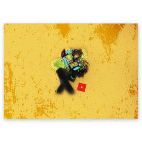 Поздравительная открытка с принтом ROBLOX Grunge ART в Тюмени, 100% бумага | плотность бумаги 280 г/м2, матовая, на обратной стороне линовка и место для марки
 | Тематика изображения на принте: block | lego | logo | minecraft | online | oof | quest | roblocks | roblockx | roblox | studio | блок | блоки | голова | игра | игры | квест | лего | лицо | лого | логотип | майнкрафт | онлайн | роблокс | символ | студия