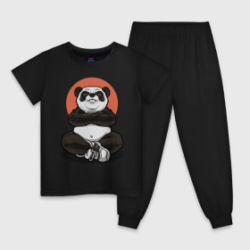 Детская пижама хлопок с принтом Злая панда в Тюмени, 100% хлопок |  брюки и футболка прямого кроя, без карманов, на брюках мягкая резинка на поясе и по низу штанин
 | Тематика изображения на принте: 