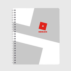 Тетрадь с принтом Roblox в Тюмени, 100% бумага | 48 листов, плотность листов — 60 г/м2, плотность картонной обложки — 250 г/м2. Листы скреплены сбоку удобной пружинной спиралью. Уголки страниц и обложки скругленные. Цвет линий — светло-серый
 | block | lego | logo | minecraft | online | oof | quest | roblocks | roblockx | roblox | studio | блок | блоки | голова | игра | игры | квест | лего | лицо | лого | логотип | майнкрафт | онлайн | роблокс | символ | студия