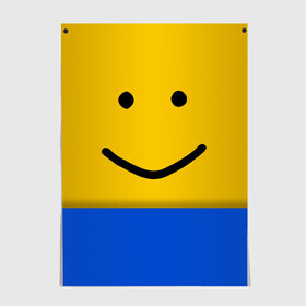 Постер с принтом ROBLOX NOOB Face в Тюмени, 100% бумага
 | бумага, плотность 150 мг. Матовая, но за счет высокого коэффициента гладкости имеет небольшой блеск и дает на свету блики, но в отличии от глянцевой бумаги не покрыта лаком | lego | logo | meme | memes | minecraft | oof | quest | roblocks | roblockx | roblox | studio | блок | блоки | голова | игра | игры | квест | лего | лицо | лого | логотип | майнкрафт | мем | мемы | онлайн | роблокс | студия