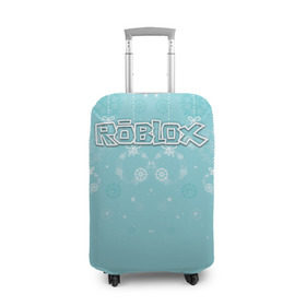 Чехол для чемодана 3D с принтом Roblox Новогодний в Тюмени, 86% полиэфир, 14% спандекс | двустороннее нанесение принта, прорези для ручек и колес | dynablocks | roblox | блоки | вселенная | герои | год | кубики | новый | роблокс | снег | снежинки | узор