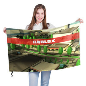 Флаг 3D с принтом ROBLOX City в Тюмени, 100% полиэстер | плотность ткани — 95 г/м2, размер — 67 х 109 см. Принт наносится с одной стороны | lego | logo | meme | memes | minecraft | oof | quest | roblocks | roblockx | roblox | studio | блок | блоки | голова | игра | игры | квест | лего | лицо | лого | логотип | майнкрафт | мем | мемы | онлайн | роблокс | студия