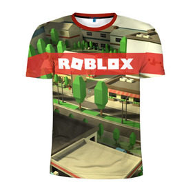 Мужская футболка 3D спортивная с принтом ROBLOX City в Тюмени, 100% полиэстер с улучшенными характеристиками | приталенный силуэт, круглая горловина, широкие плечи, сужается к линии бедра | lego | logo | meme | memes | minecraft | oof | quest | roblocks | roblockx | roblox | studio | блок | блоки | голова | игра | игры | квест | лего | лицо | лого | логотип | майнкрафт | мем | мемы | онлайн | роблокс | студия