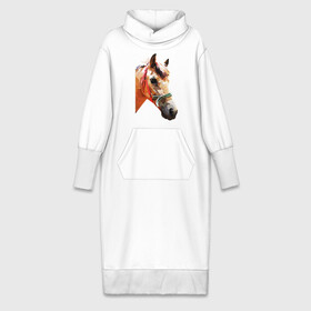 Платье удлиненное хлопок с принтом Лошадь в Тюмени,  |  | абстракция | конь | лошадка | лошадь