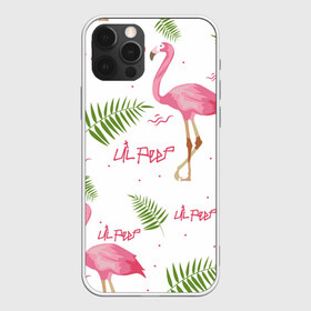Чехол для iPhone 12 Pro с принтом Lil Peep pink flamingo в Тюмени, силикон | область печати: задняя сторона чехла, без боковых панелей | benz truck | girls. pink | gustav hr | hip hop | lil | lil peep | peep | rap | лил | лилпип | листья | пальма | пальмы | пип | розовый | рэп | фламинго | хип хоп | эмо | эмо реп