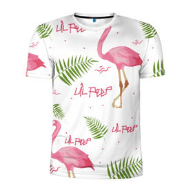 Мужская футболка 3D спортивная с принтом Lil Peep pink flamingo в Тюмени, 100% полиэстер с улучшенными характеристиками | приталенный силуэт, круглая горловина, широкие плечи, сужается к линии бедра | Тематика изображения на принте: benz truck | girls. pink | gustav hr | hip hop | lil | lil peep | peep | rap | лил | лилпип | листья | пальма | пальмы | пип | розовый | рэп | фламинго | хип хоп | эмо | эмо реп
