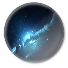 Значок с принтом ATLANTIS NEBULA в Тюмени,  металл | круглая форма, металлическая застежка в виде булавки | Тематика изображения на принте: galaxy | nebula | space | star | абстракция | вселенная | галактика | звезда | звезды | космический | планеты