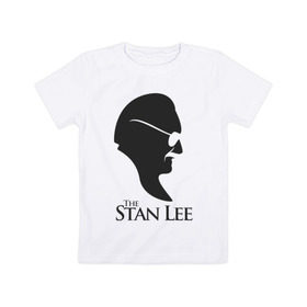 Детская футболка хлопок с принтом Стэн Ли в Тюмени, 100% хлопок | круглый вырез горловины, полуприлегающий силуэт, длина до линии бедер | comics | lee | lieber | martin | marvel | stan | stanley | актёр | либер | мартин | писатель | продюсер | редактор | стэнли | сценарист | телеведущий