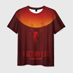 Мужская футболка 3D с принтом I Bet My Life в Тюмени, 100% полиэфир | прямой крой, круглый вырез горловины, длина до линии бедер | Тематика изображения на принте: imagine dragons | imagine dragons origins | имэджн драгонз | рок