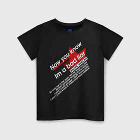 Детская футболка хлопок с принтом Imagine Dragons - Bad Liar в Тюмени, 100% хлопок | круглый вырез горловины, полуприлегающий силуэт, длина до линии бедер | imagine dragons | imagine dragons origins | имэджн драгонз | рок