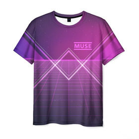 Мужская футболка 3D с принтом Muse: Simulation Theory в Тюмени, 100% полиэфир | прямой крой, круглый вырез горловины, длина до линии бедер | alternative | music | retro | rock | simulation | theory | альбом | альтернатива | альтернативная | беллами | музыка | мьюз | мэтью | ретро | рок