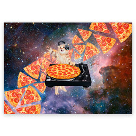 Поздравительная открытка с принтом Кот Диджей в Тюмени, 100% бумага | плотность бумаги 280 г/м2, матовая, на обратной стороне линовка и место для марки
 | cat | cosmos | dj | fast | fastfood | food | meme | party | pizza | space | вечеринка | диджей | еда | космос | кошак | кошка | мем | пицца | фастфуд