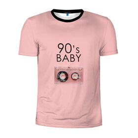 Мужская футболка 3D спортивная с принтом 90-е в Тюмени, 100% полиэстер с улучшенными характеристиками | приталенный силуэт, круглая горловина, широкие плечи, сужается к линии бедра | mtv | music | детство | дискотека | кассета | музыка | перестройка | ретро | ссср