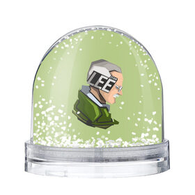 Снежный шар с принтом STAN LEE. в Тюмени, Пластик | Изображение внутри шара печатается на глянцевой фотобумаге с двух сторон | marvel | знаменитость | личность | паук | портрет | рисунок | стэн ли | текстура | человек