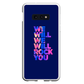 Чехол для Samsung S10E с принтом Queen We Will Rock You в Тюмени, Силикон | Область печати: задняя сторона чехла, без боковых панелей | bohemian | brian | freddie | may | mercury | queen | rhapsody | roger | taylor | богемная | богемская | брайан | джон | королева | меркьюри | мэй | рапсодия | роджер | тейлор | фредди