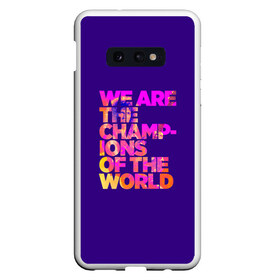 Чехол для Samsung S10E с принтом Queen We Are The Champions в Тюмени, Силикон | Область печати: задняя сторона чехла, без боковых панелей | bohemian | brian | freddie | may | mercury | queen | rhapsody | roger | taylor | богемная | богемская | брайан | джон | королева | меркьюри | мэй | рапсодия | роджер | тейлор | фредди