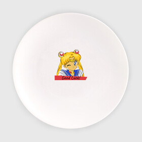 Тарелка с принтом Sailor Moon Good Luck в Тюмени, фарфор | диаметр - 210 мм
диаметр для нанесения принта - 120 мм | good luck | goodluck | sailor moon | sailormoon | мультик | мультяшка | надпись | сейлор мун | сейлормун | сэйлормун | удачи