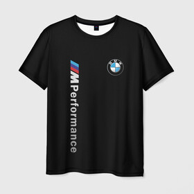 Мужская футболка 3D с принтом BMW PERFORMANCE | БМВ в Тюмени, 100% полиэфир | прямой крой, круглый вырез горловины, длина до линии бедер | auto | bmw | bmw performance | motorsport | sport | авто | автомобиль | автомобильные | бмв | бренд | марка | машины | моторспорт | спорт