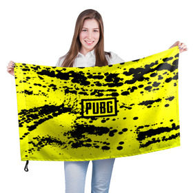 Флаг 3D с принтом PUBG в Тюмени, 100% полиэстер | плотность ткани — 95 г/м2, размер — 67 х 109 см. Принт наносится с одной стороны | action | battlegrounds | chiken | game | online | playerunknown’s | pubg | игры | курица | наемники | пабг | пубг | сковорода | солдаты | шутер