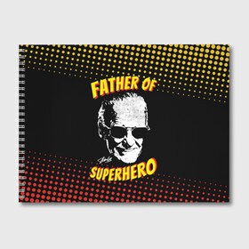 Альбом для рисования с принтом Stan Lee Father of Superhero в Тюмени, 100% бумага
 | матовая бумага, плотность 200 мг. | Тематика изображения на принте: avengers | father | hero | hulk | iron | lee | man | stan | stan lee | stanlee | superhero | thor | анти | герой | железный | комиксы | лии | мстители | отец | стен | стенли | стэн ли | супер | супергероев | тор | халк | человек