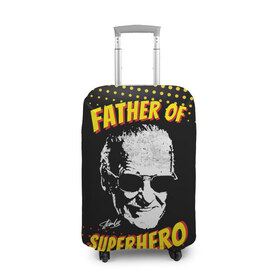 Чехол для чемодана 3D с принтом Stan Lee: Father of Superhero в Тюмени, 86% полиэфир, 14% спандекс | двустороннее нанесение принта, прорези для ручек и колес | avengers | father | hero | hulk | iron | lee | man | stan | stan lee | stanlee | superhero | thor | анти | герой | железный | комиксы | лии | мстители | отец | стен | стенли | стэн ли | супер | супергероев | тор | халк | человек