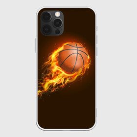 Чехол для iPhone 12 Pro Max с принтом Баскетбол в Тюмени, Силикон |  | баскетбол | мяч | огонь