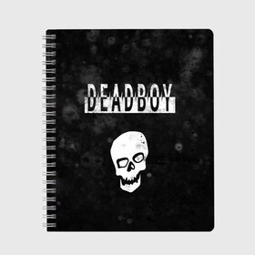 Тетрадь с принтом BONES DEADBOY SESH в Тюмени, 100% бумага | 48 листов, плотность листов — 60 г/м2, плотность картонной обложки — 250 г/м2. Листы скреплены сбоку удобной пружинной спиралью. Уголки страниц и обложки скругленные. Цвет линий — светло-серый
 | bones | boy | dead | deadboy | elmo | hdmi | hip | hop | kennedy | metal | rap | rapper | scream | sesh | seshollowaterboyz | skull | team | кеннеди | кости | костя | метал | рэп | рэпер | сеш | скрим | сэш | хип | хоп | череп | элмо