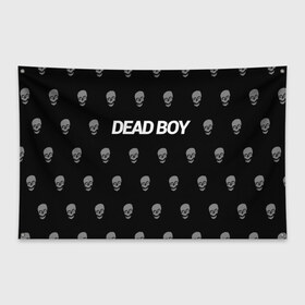 Флаг-баннер с принтом Bones Deadboy в Тюмени, 100% полиэстер | размер 67 х 109 см, плотность ткани — 95 г/м2; по краям флага есть четыре люверса для крепления | bones | boy | dead | deadboy | elmo | hdmi | hip | hop | kennedy | metal | rap | rapper | scream | sesh | seshollowaterboyz | skull | team | кеннеди | кости | костя | метал | рэп | рэпер | сеш | скрим | сэш | хип | хоп | череп | элмо