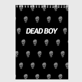 Скетчбук с принтом Bones Deadboy в Тюмени, 100% бумага
 | 48 листов, плотность листов — 100 г/м2, плотность картонной обложки — 250 г/м2. Листы скреплены сверху удобной пружинной спиралью | Тематика изображения на принте: bones | boy | dead | deadboy | elmo | hdmi | hip | hop | kennedy | metal | rap | rapper | scream | sesh | seshollowaterboyz | skull | team | кеннеди | кости | костя | метал | рэп | рэпер | сеш | скрим | сэш | хип | хоп | череп | элмо