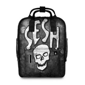 Женский рюкзак 3D с принтом SESH Team (Bones) в Тюмени, 100% полиэстер | лямки с регулируемой длиной, сверху ручки, чтобы рюкзак нести как сумку. Основное отделение закрывается на молнию, как и внешний карман. Внутри два дополнительных кармана, один из которых закрывается на молнию. По бокам два дополнительных кармашка, куда поместится маленькая бутылочка
 | bones | boy | dead | deadboy | elmo | hdmi | hip | hop | kennedy | metal | rap | rapper | scream | sesh | seshollowaterboyz | skull | team | кеннеди | кости | костя | метал | рэп | рэпер | сеш | скрим | сэш | хип | хоп | череп | элмо