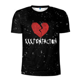 Мужская футболка 3D спортивная с принтом XXXTentacion Red Broken Heart в Тюмени, 100% полиэстер с улучшенными характеристиками | приталенный силуэт, круглая горловина, широкие плечи, сужается к линии бедра | broken | dead | heart | king | legend | music | rap | rapper | red | revenge | rip | xtentation | xxtennation | xxx | xxxtentacion | красное | мертв | музыка | память | разбитое | репер | рип | рэп | сердце | тентасьон | умер