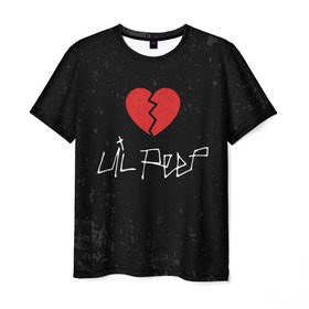 Мужская футболка 3D с принтом Lil Peep Broken Heart в Тюмени, 100% полиэфир | прямой крой, круглый вырез горловины, длина до линии бедер | broken | dead | heart | lil | lil peep | lilpeep | music | peep | pump | rap | rapper | red | rip | густав | красное | лил | лил пип | лилпип | мертв | память | пип | разбитое | рип | рэп | рэпер | сердечко | сердце | умер | эмо