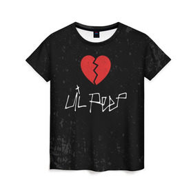 Женская футболка 3D с принтом Lil Peep Broken Heart в Тюмени, 100% полиэфир ( синтетическое хлопкоподобное полотно) | прямой крой, круглый вырез горловины, длина до линии бедер | broken | dead | heart | lil | lil peep | lilpeep | music | peep | pump | rap | rapper | red | rip | густав | красное | лил | лил пип | лилпип | мертв | память | пип | разбитое | рип | рэп | рэпер | сердечко | сердце | умер | эмо