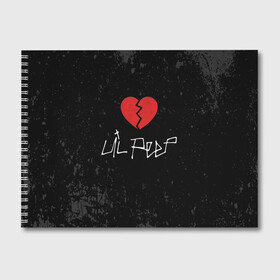 Альбом для рисования с принтом Lil Peep Broken Heart в Тюмени, 100% бумага
 | матовая бумага, плотность 200 мг. | Тематика изображения на принте: broken | dead | heart | lil | lil peep | lilpeep | music | peep | pump | rap | rapper | red | rip | густав | красное | лил | лил пип | лилпип | мертв | память | пип | разбитое | рип | рэп | рэпер | сердечко | сердце | умер | эмо