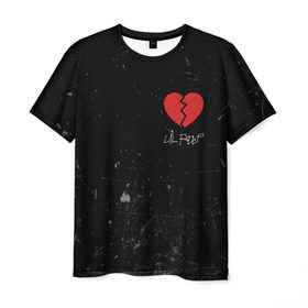Мужская футболка 3D с принтом Lil Peep Broken Heart в Тюмени, 100% полиэфир | прямой крой, круглый вырез горловины, длина до линии бедер | broken | dead | heart | lil | lil peep | lilpeep | music | peep | pump | rap | rapper | red | rip | густав | красное | лил | лил пип | лилпип | мертв | память | пип | разбитое | рип | рэп | рэпер | сердечко | сердце | умер | эмо