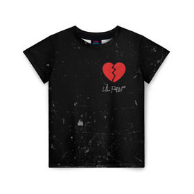 Детская футболка 3D с принтом Lil Peep Broken Heart в Тюмени, 100% гипоаллергенный полиэфир | прямой крой, круглый вырез горловины, длина до линии бедер, чуть спущенное плечо, ткань немного тянется | broken | dead | heart | lil | lil peep | lilpeep | music | peep | pump | rap | rapper | red | rip | густав | красное | лил | лил пип | лилпип | мертв | память | пип | разбитое | рип | рэп | рэпер | сердечко | сердце | умер | эмо