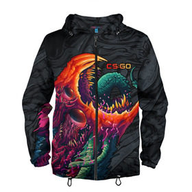 Мужская ветровка 3D с принтом CS:GO - Hyper Beast Original в Тюмени, 100% полиэстер | подол и капюшон оформлены резинкой с фиксаторами, два кармана без застежек по бокам, один потайной карман на груди | asiimov | beast | counter | counter strike | counterstrike | cs go | cs:go | csgo | global | hyper | hyperbeast | offensive | skin | strike | азимов | гоу | контер | контр | контра | контрстрайк | скин | страйк | сы пщ