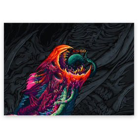 Поздравительная открытка с принтом CS:GO - Hyper Beast Original в Тюмени, 100% бумага | плотность бумаги 280 г/м2, матовая, на обратной стороне линовка и место для марки
 | Тематика изображения на принте: asiimov | beast | counter | counter strike | counterstrike | cs go | cs:go | csgo | global | hyper | hyperbeast | offensive | skin | strike | азимов | гоу | контер | контр | контра | контрстрайк | скин | страйк | сы пщ