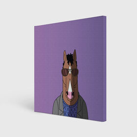 Холст квадратный с принтом БоДжек в Тюмени, 100% ПВХ |  | Тематика изображения на принте: bojack | horseman | боджек | конь | очки
