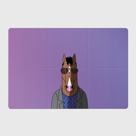 Магнитный плакат 3Х2 с принтом БоДжек в Тюмени, Полимерный материал с магнитным слоем | 6 деталей размером 9*9 см | Тематика изображения на принте: bojack | horseman | боджек | конь | очки