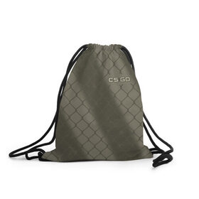 Рюкзак-мешок 3D с принтом CS:GO - Safari Mesh в Тюмени, 100% полиэстер | плотность ткани — 200 г/м2, размер — 35 х 45 см; лямки — толстые шнурки, застежка на шнуровке, без карманов и подкладки | 