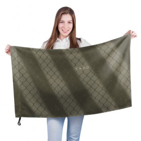 Флаг 3D с принтом CS:GO - Safari Mesh в Тюмени, 100% полиэстер | плотность ткани — 95 г/м2, размер — 67 х 109 см. Принт наносится с одной стороны | 