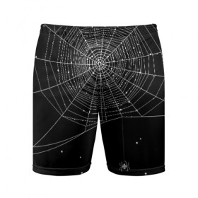 Мужские шорты 3D спортивные с принтом Паутина в Тюмени,  |  | вода | день мертвых | дизайнерская | искусство | капли | картинка | круто | лучший | мексика | мода | молодёжная | мрак | насекомое | ночь | паук | паутина | подарок | поздравление | праздник | рисунок