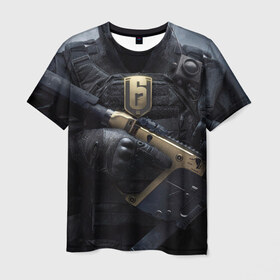 Мужская футболка 3D с принтом Rainbow Six: Siege в Тюмени, 100% полиэфир | прямой крой, круглый вырез горловины, длина до линии бедер | pvp | воин | герой | дым | огонь | оружия | пламя | призрак | снайпер | сражения | тактический | туман | шутер