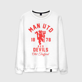 Мужской свитшот хлопок с принтом Манчестер Юнайтед в Тюмени, 100% хлопок |  | manchester | manchester united | mufc | red devils | красные дьяволы | манчестер | манчестер юнайтед | фанатская | футбольная | футбольный клуб | юнайтед