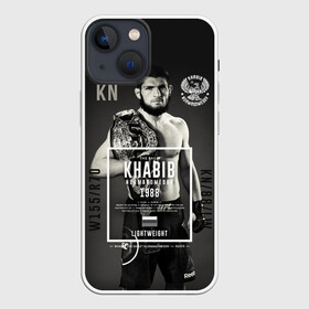 Чехол для iPhone 13 mini с принтом Хабиб Нурмагомедов в Тюмени,  |  | khabib nurmagomedov | mma | the eagle | ufc | боец | бои без правил | борьба | микс файт | мма | орёл | самбо | хабиб | хабиб нурмагомедов