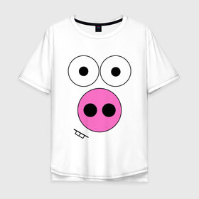 Мужская футболка хлопок Oversize с принтом Хрюн в Тюмени, 100% хлопок | свободный крой, круглый ворот, “спинка” длиннее передней части | Тематика изображения на принте: 