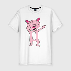 Мужская футболка премиум с принтом DAB Pig в Тюмени, 92% хлопок, 8% лайкра | приталенный силуэт, круглый вырез ворота, длина до линии бедра, короткий рукав | 