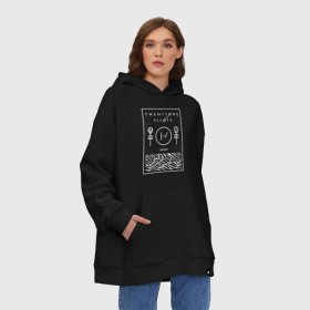 Худи SuperOversize хлопок с принтом Twenty One Pilots в Тюмени, 70% хлопок, 30% полиэстер, мягкий начес внутри | карман-кенгуру, эластичная резинка на манжетах и по нижней кромке, двухслойный капюшон
 | 21 pilots | blurryface | top | trench | twenty one pilots | twentyonepilots | джош дан | тайлер джозеф